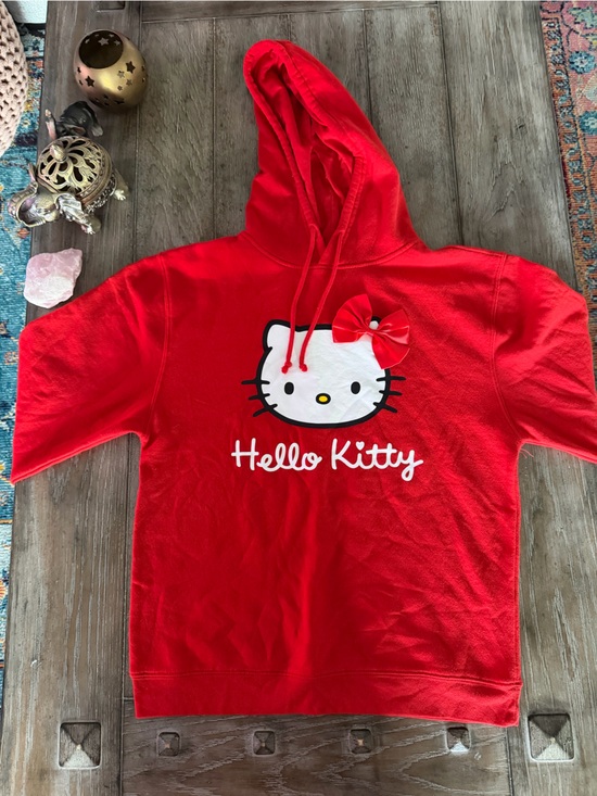 Hello Kitty Tops - Hello Kitty Red Hoodie with Bow